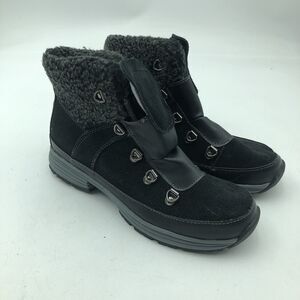 Sporto Boots Up Lace Winter Ankle Booties Black Suede Women’s Sz 8 *needs Laces